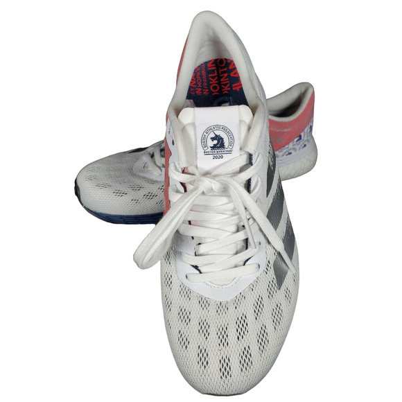 Adidas Adizero Boston 9 Boston Marathon Women's White Silver Red FY4641 Sz 5.5,6 - Picture 2 of 8